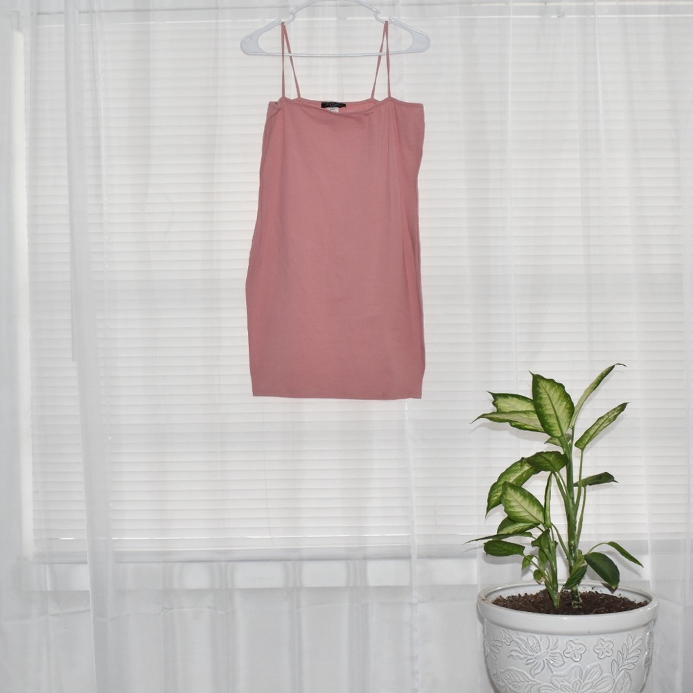 Baby Pink Tank Top Mini Dress